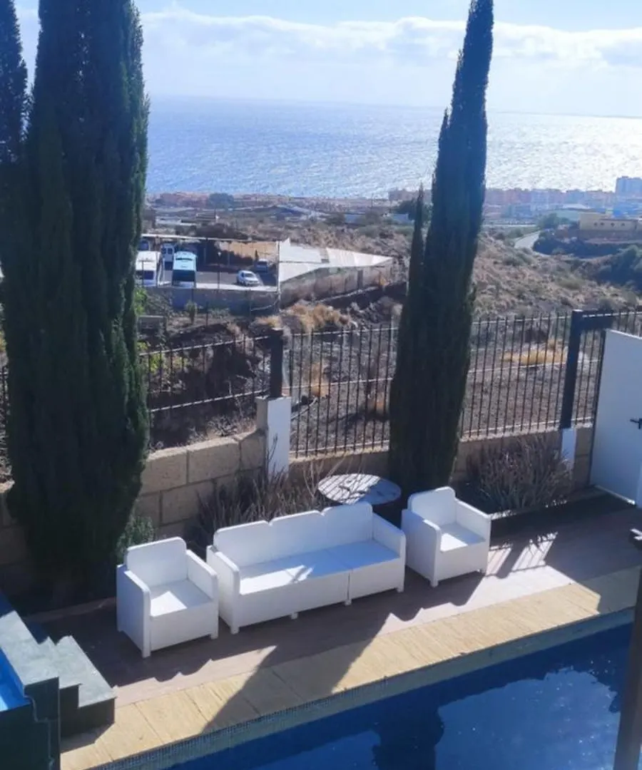 Luxury Villa Sea Views Heated Pool Private Jacuzzi Wifi Bbq Parking Tennis Court Candelaria Spagna